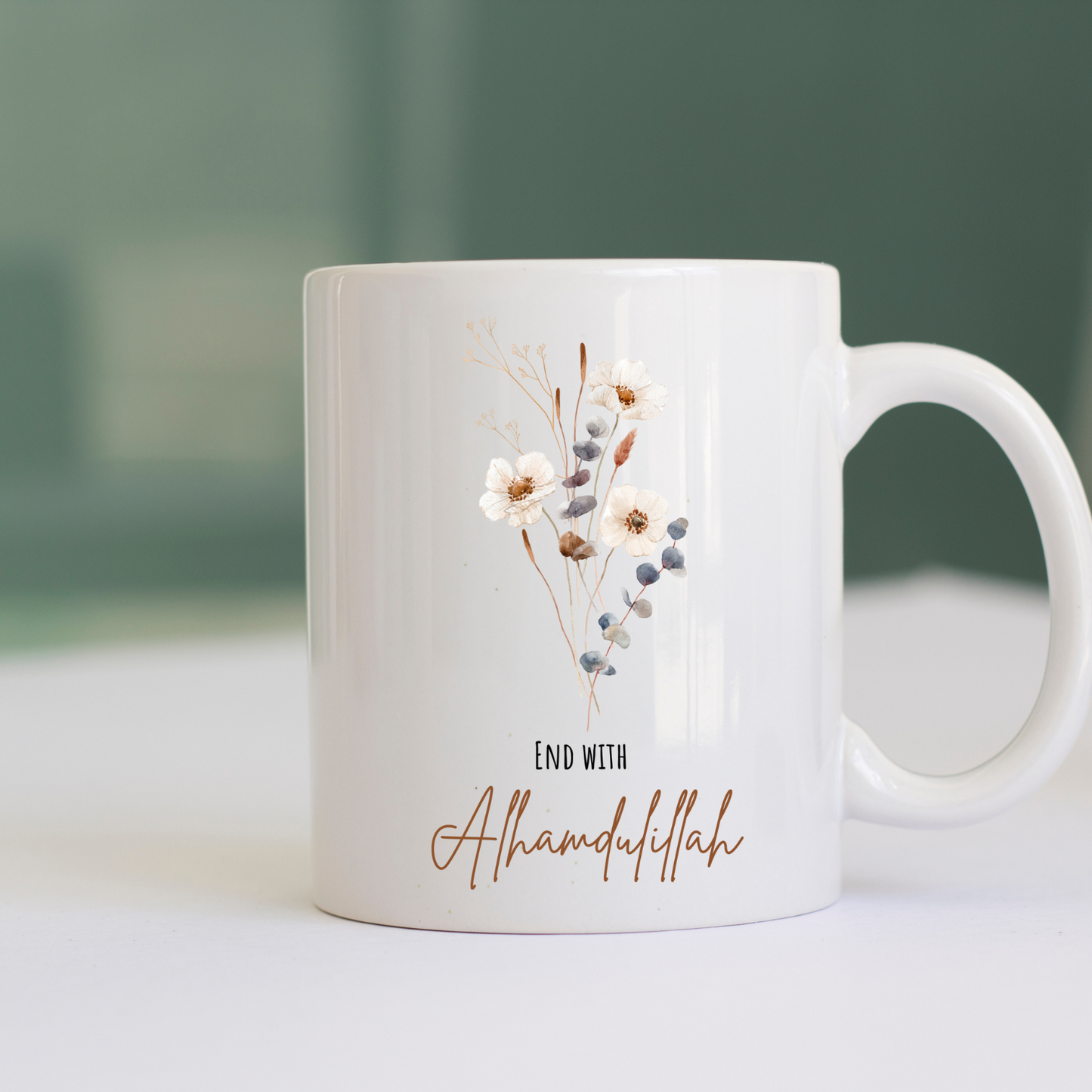 Alhamdulillah White glossy mug