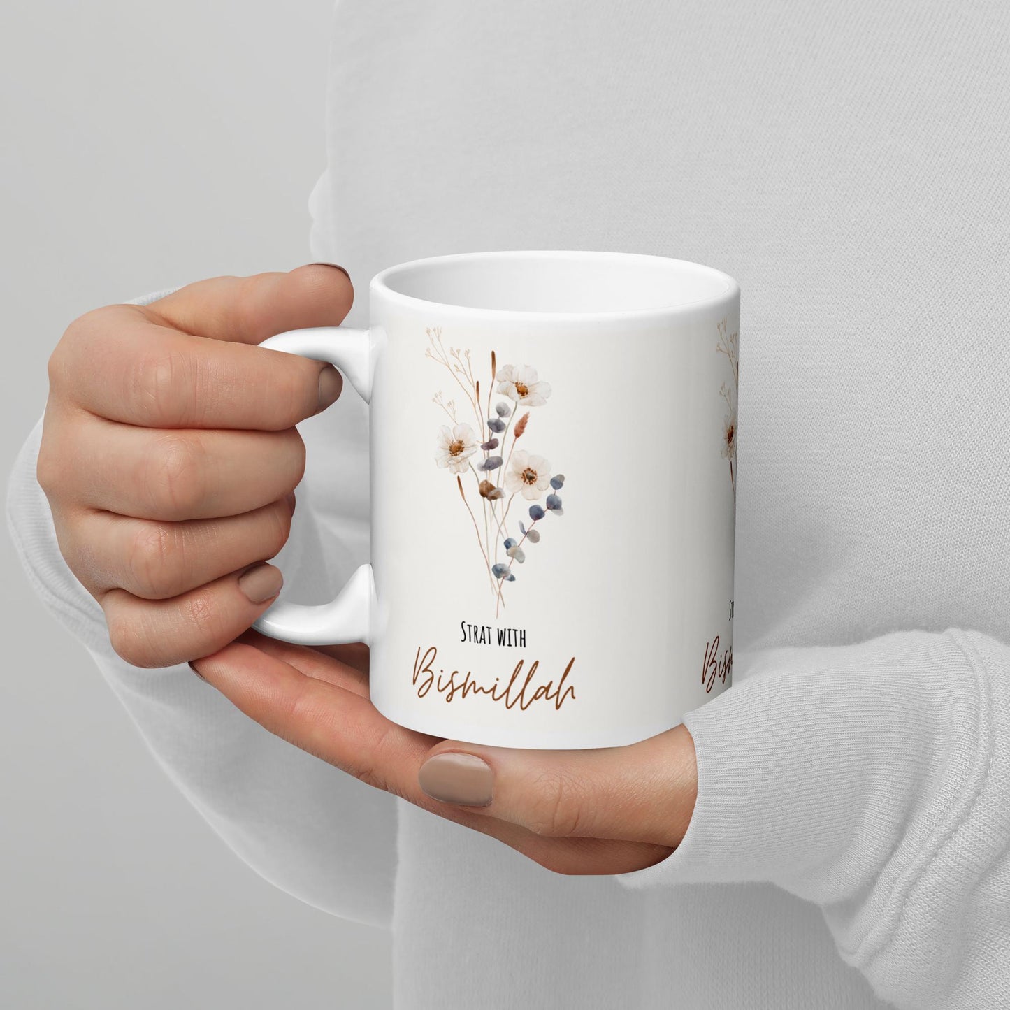 BISMILLAH White glossy mug