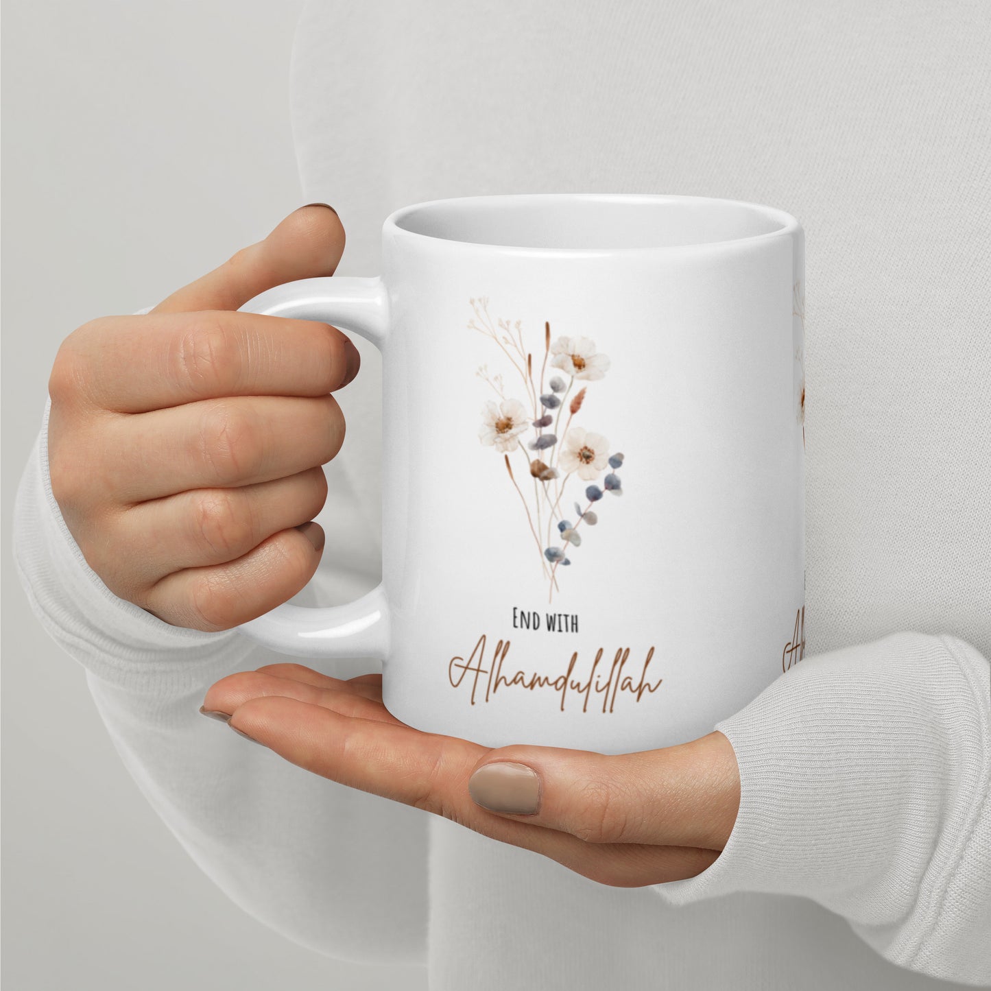 Alhamdulillah White glossy mug